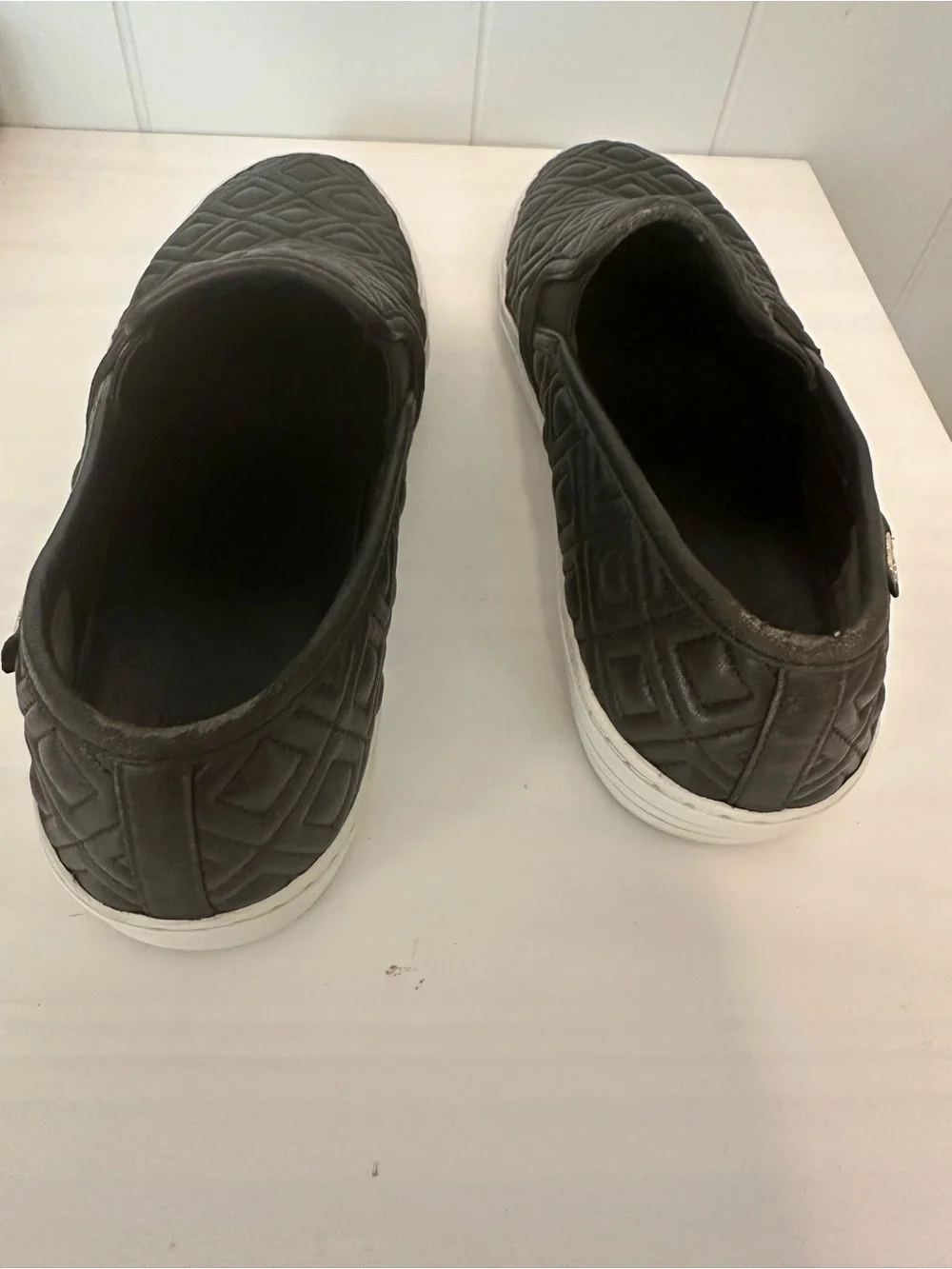 Tory Burch Black Quilted Slip-On Sneakers Women’s Size 9.5M